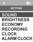 Sound Menu (Sound settings) 45 6 Select Settings section in Main Menu or Stimulation Window by using and navigation keys and confirm your choice by pressing.