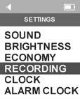 52 6.4 Select Last Settings Recording in Settings Menu by using and keys and confirm your choice by pressing. 6.4.1 The device will show Last Settings Back-up Menu.