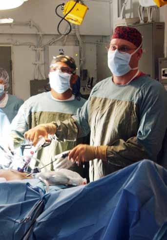 An appendectomy is observed on a laparoscopic monitor Surgeons watch the laparoscopic monitor while performing an appendectomy Anatomy of Cancer Tumors that occur in the appendix comprise a large