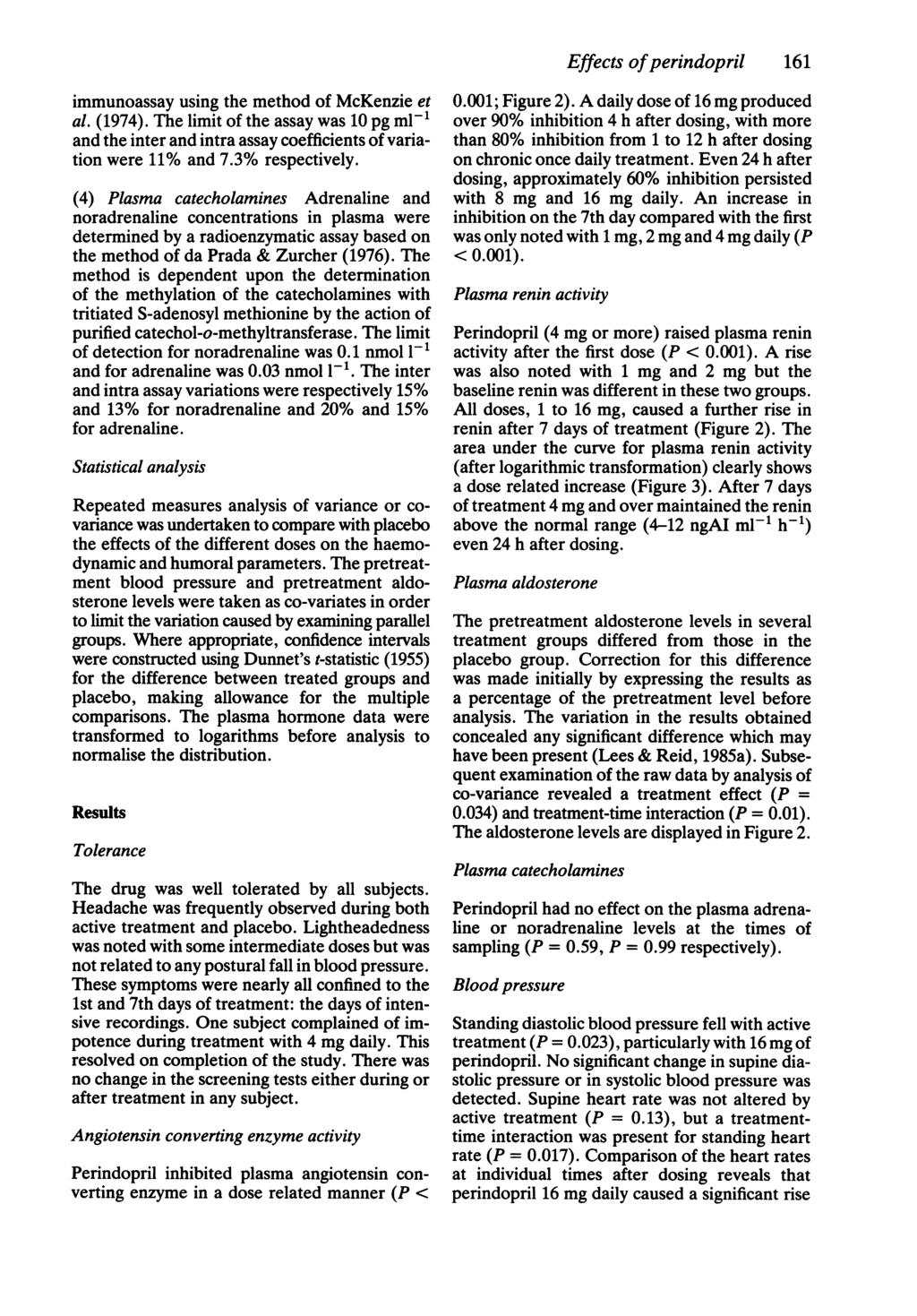 immunoassay using the method of McKenzie et al. (1974). The limit of the assay was 10 pg ml-' and the inter and intra assay coefficients of variation were 11% and 7.3% respectively.