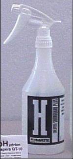 Spray surface with a sanitizer