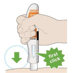 Clean the skin at the injection site with an alcohol wipe and let it air dry before injecting.