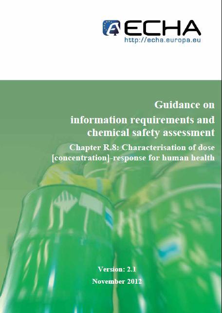 REACH Guidance on information requirements and chemical safety assessment. Chapter R.