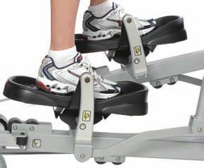 The sturdy step and full side handrails provide safe and easy entry to the elliptical for those with balance or flexibility issues.