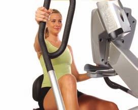Dual position hand grips allow users of all sizes to exercise in a natural and comfortable position. Altering the hand position promotes muscle balance.