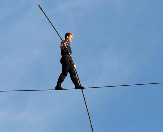 If Nik Wallenda had fallen from his tightrope and landed on Wacker Drive he would have broken many bones (and