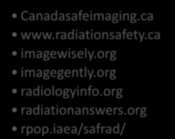 Resources Web Sites Canadasafeimaging.