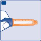 A Pull off the pen cap. A B Check that the insulin in your pen is clear and colourless.