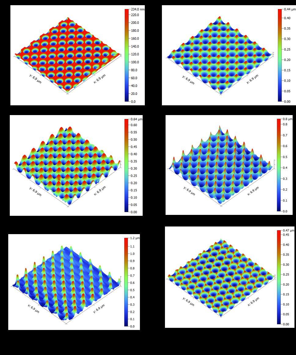AFM Surface analysis of 3-D Al NSP