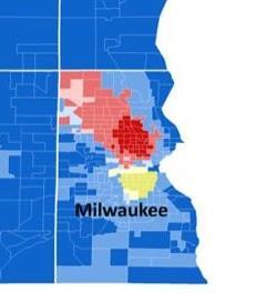 11 MILWAUKEE COUNTY ZIP CODES African American (7): Mean difference between African American and Caucasian populations