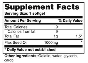FLAX SEED OIL 1,000 MG Product Name: Flax Seed Oil 1,000 mg Product Numbers: VNV099, VNV100 Product Count: 60/CT, 120/CT Product Form: Softgels Sizes Available: 60 Softgels, 120 Softgels Common flax