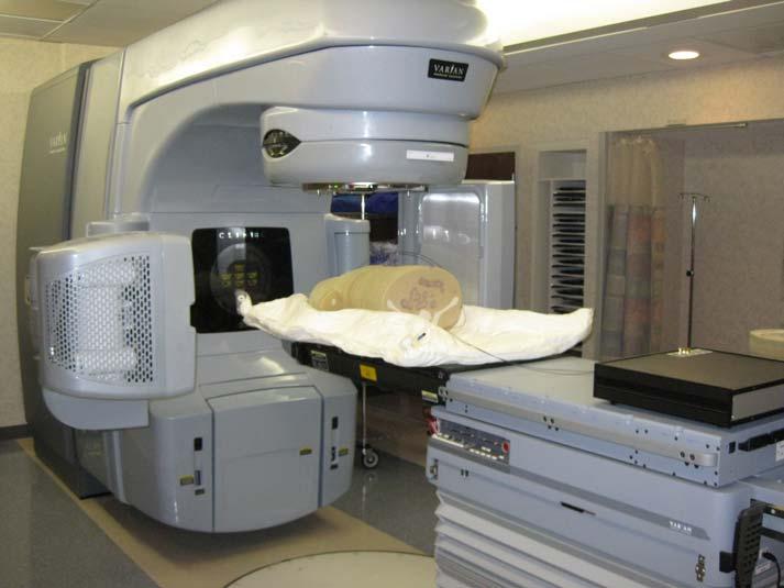 and kv x-ray tube at right. Figure 1-2. Varian 23iX linac with OBI CBCT system.
