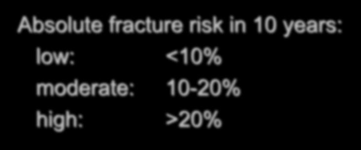 CATEGORIZATION BASED ON 10-YEAR FRACTURE RISK Absolute