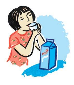 For Growing Bones Which Milk? Which Milk for Your Child? Starting at age 2, children can drink lowfat milk. It is a good habit for your whole family to learn.