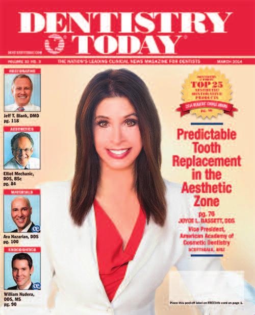 Mention of specific product names does not infer endorsement by Dentistry Today.
