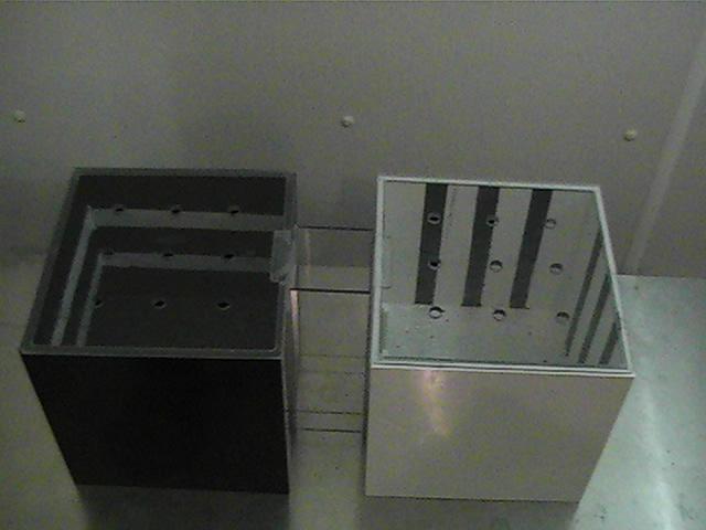 CPP apparatus and Magnetic field generator. Helmholtz coils surround the individual boxes.