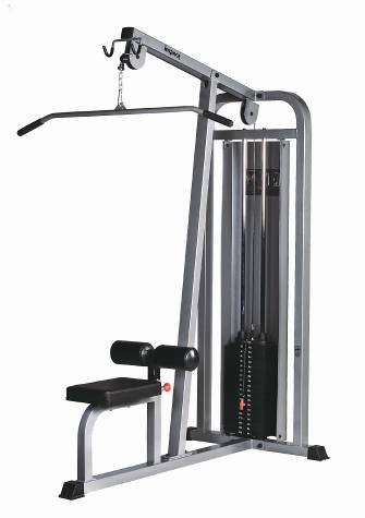 Lat Pulldown Model: CT2020 Forward facing weight stack allows for easy weight increment changes Adjustable upholstered knee hold