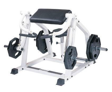 Bicep Curl Model: SM720 Single or dual arm leverage action Integrated plate storage posts Contoured seat