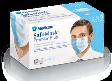 Premier Earloop Mask Premier Plus Earloop Mask Premier Elite Earloop Mask 1 2 3 Level 1 masks for oral exams, and procedures involving low levels of spray and splatter such as fluoride treatments,
