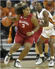 Courtney Paris: 19 year basketball center- University of Oklahoma 6 4 240 pounds Female Shaquille O