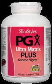 digestion SlimStyles PGX Ultra Matrix Plus Soothe Digest Helps those who may be having problems with gas and bloating 28 97 120 softgels Start up with PGX Simple start up steps Step