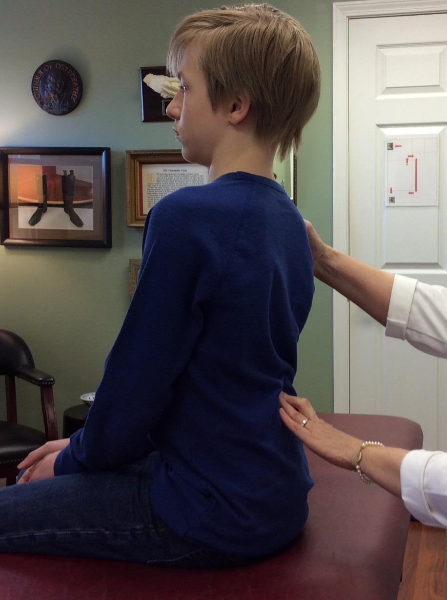 Basic principles of SFR: Lumbar spine Gently guide the child into lumbar extension,