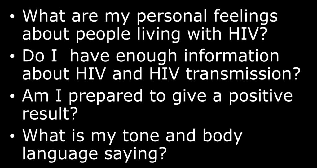 feelings about people living with HIV?