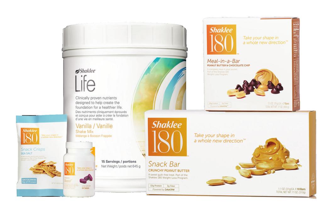 PRODUCTS THAT REALLY WORK A B Free of artificial flavours, sweeteners, colours, and preservatives Low glycemic C Gluten free E D Non-GMO protein sources Shaklee 180 products are powered by leucine to