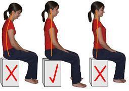 Sitting Ensure proper lumbar support Keep