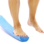To further challenge this sense, a device such as a balance board (wobble board), wobble cushion or rocker board can be used.