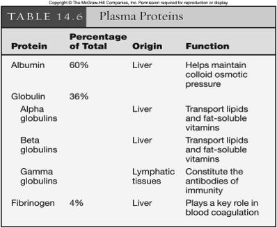 Plasma Proteins 25 Gases and Nutrients Gases oxygen carbon dioxide Nutrients amino acids simple sugars nucleotides lipids 26 Nonprotein Nitrogenous Substances molecules containing nitrogen but are