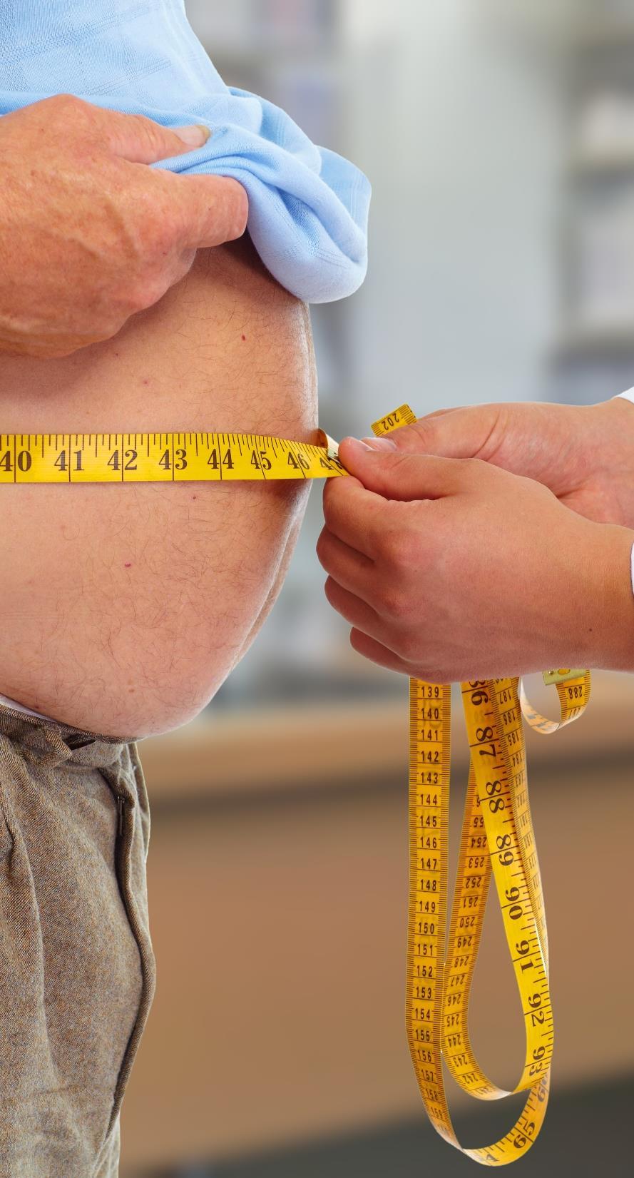 Waist Circumference Where you carry your weight is important Central Obesity or Apple Shape - very dangerous to health Use along side BMI Independent risk factor High result can indicate risk