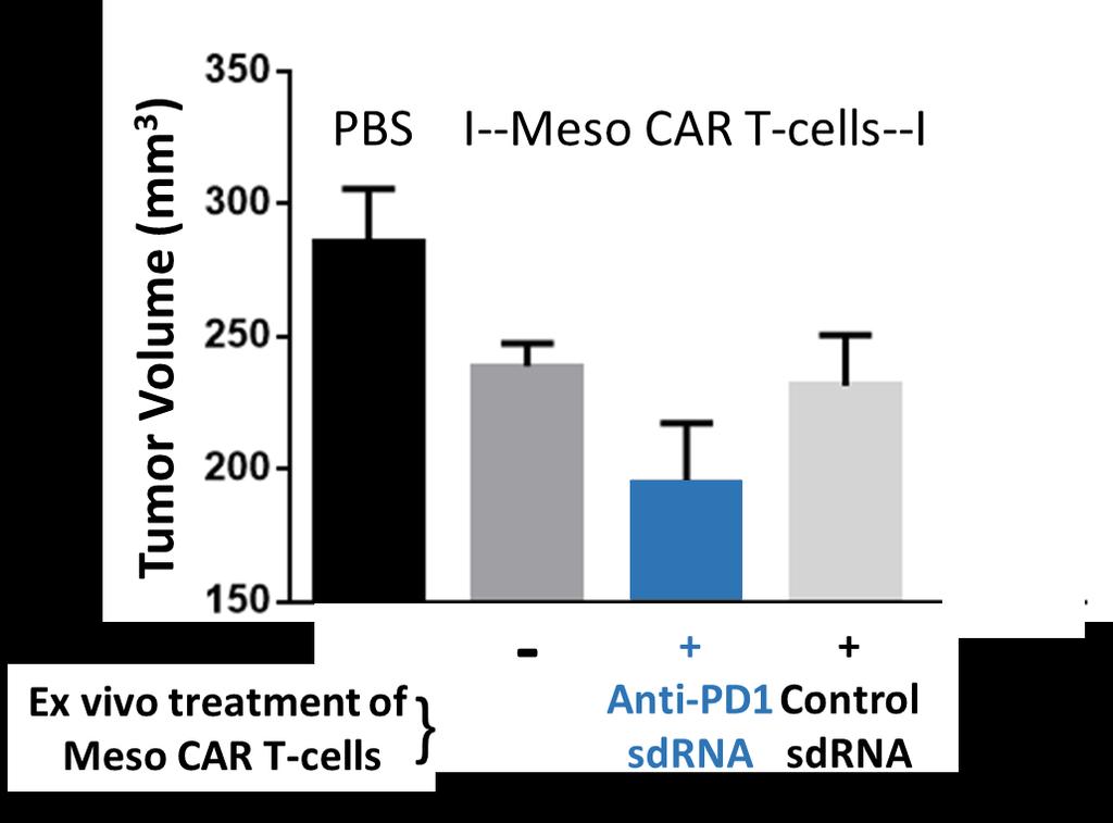 sd-rxrna ex vivo and injected into human ovarian cancer tumors in mice * Pvalue <0.