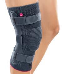 Proprioceptive compression for reliable guidance and stabilisation of the joints Two-part pad system for easy patellar guidance and specific reduction of pressure and tension at the tip of the