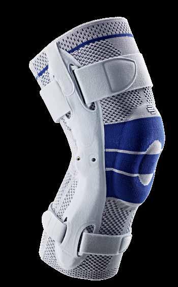 GenuTrain S Pro Knit 3D anatomically contoured fit providing medical-grade compression Strap adjustable tension straps provide enhanced knee stability and proper anatomical fit Hinge easy and quick