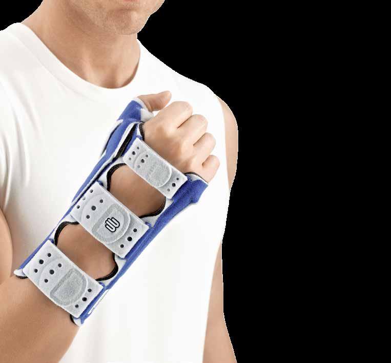 Code: L3807/3809* ManuLoc Rhizo Stabilizing orthosis for immobilization of wrist and thumb. Pain Relief Integrated stays are anatomically contoured and can be individually adjusted securing the wrist.