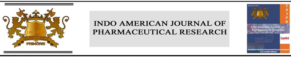 Page2587 Indo American Journal of Pharmaceutical Research, 2015 ISSN NO: 2231-6876 EVALUATION OF BETA BLOCKERS USE AT A TERTIARY CARE HOSPITAL Sukesh Krishna Chaitanya Loka *, Vinuthna Yashki,