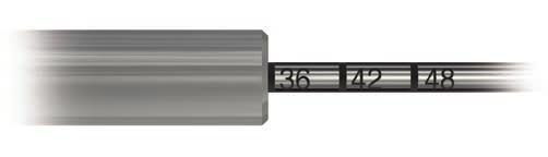 The goal is to have a sufficiently long screw inferiorly, usually 36mm or more. The length of the screw is indicated on the drill bit by laser markings (Figure 37).