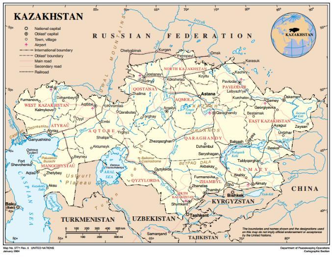 FACT SHEET KAZAKHSTAN (REPUBLIC OF) Territory: 2,724,900 sq. km. Source: Kazakhstan in Figures.