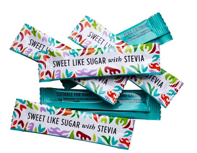 #2 Stevia Packets 50 x 2g packets Ingredients: Stevia and Erythritol Granulated SWEET LIKE SUGAR is also