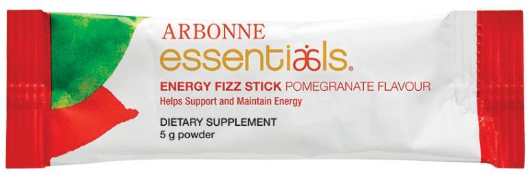 Energy Fizz Sticks Temporarily helps promote alertness and enhance cognitive performance Helps promote endurance when you start to feel tired Two flavours, citrus and
