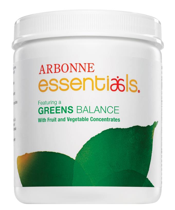 Greens Balance Created from key blends that offer nutritional benefits otherwise only found by eating a variety of fresh fruits and vegetables: Greens, such as spirulina, kale, artichoke, broccoli,