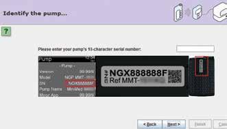 CARELINK PERSONAL SOFTWARE QUICK REFERENCE GUIDE UPLOADING DATA FROM YOUR DEVICE (CONTINUED) 5 Enter your pump s serial number