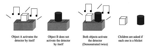 In one of the first of these studies (Gopnik, et al., 2001), 3- and 4-year-old children were taught that a particular block was a blicket.