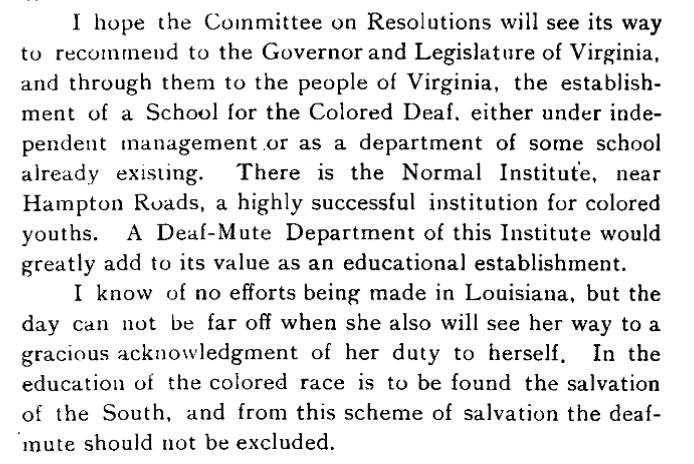 note: while Blanche Wilkins (Williams) didn t appear in the 1904 (St Louis) NAD Proceedings, there was discussion about improving the education of Black Deaf students during that conference.