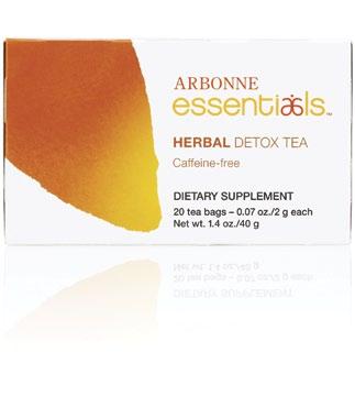 health & wellness Arbonne Essentials Herbal Detox Tea Supplement Facts Serving Size 1 tea bag (8 fl. oz.
