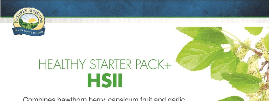 Nature s Sunshine's HSII (HS TWO) is a unique product that combines hawthorn berry, capsicum fruit and garlic, and is formulated to support a healthy circulatory system.