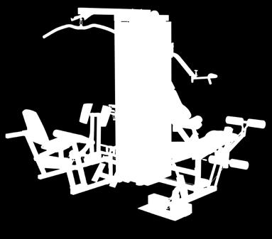 Press Preacher Curl/Roman Chair station (1) 150 lb. stack (3) 208 lb. stacks = 624 lbs. total stack weight (1) 68 kg.
