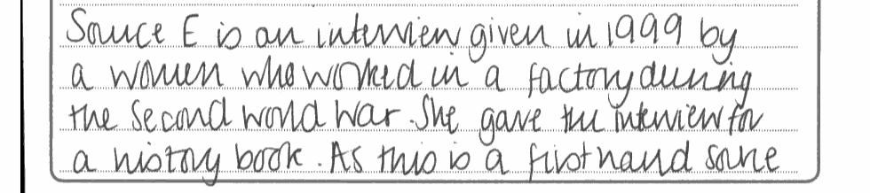 Examiner Comments This is part of a very good Level 3 answer.