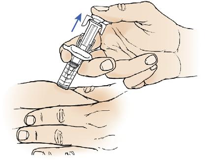 Remove the needle from your skin and let go of the surrounding skin.